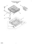 DISHRACK Diagram and Parts List for DU800DWGU2  Whirlpool Dishwasher