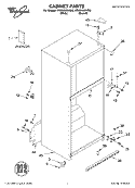 CABINET, LITERATURE Diagram and Parts List for ET8RHMXKT02  Whirlpool Refrigerator