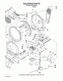 BULKHEAD PARTS Diagram and Parts List for WGD7300XW0  Whirlpool Dryer
