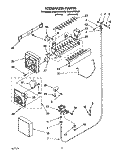 ICEMAKER, LIT/OPTIONAL Diagram and Parts List for RS22AWXBL00  Roper Refrigerator
