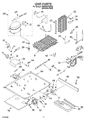 UNIT PARTS Diagram and Parts List for KSBP25FKSS00  KitchenAid Refrigerator