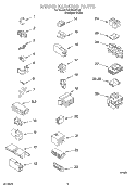 WIRING HARNESS Diagram and Parts List for RAS8445KQ0  Roper Washer