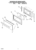 MICROWAVE DOOR PARTS Diagram and Parts List for YKEMC307KS0  KitchenAid Microwave Oven Combo