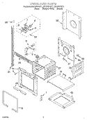 UPPER OVEN Diagram and Parts List for RBD275PDB11  Whirlpool Wall Oven