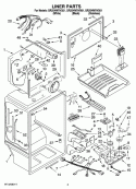 LINER PARTS Diagram and Parts List for GR2SHWXVS01  Whirlpool Refrigerator