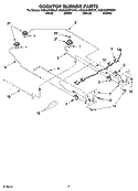 COOKTOP BURNER PARTS Diagram and Parts List for KGSA906PBL01  KitchenAid Range