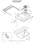 COOK TOP Diagram and Parts List for RE963PXKT1  Whirlpool Range