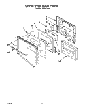 UPPER OVEN DOOR Diagram and Parts List for KEBI241XBL3  KitchenAid Wall Oven