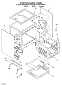 OVEN CHASSIS Diagram and Parts List for KGRT600HBL6  KitchenAid Range