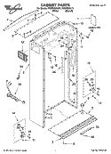 CABINET PARTS Diagram and Parts List for PVWN600LW1  Whirlpool Cabinet