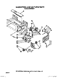 MAGNETRON AND AIR FLOW Diagram and Parts List for MH6701XW1  Whirlpool Microwave
