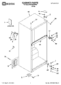 CABINET PARTS Diagram and Parts List for MTB1852VRW01  Whirlpool Refrigerator