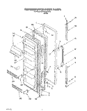 REFRIGERATOR DOOR Diagram and Parts List for 3XARG458WP00  Whirlpool Refrigerator