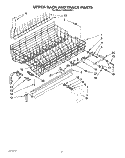 UPPER RACK AND TRACK Diagram and Parts List for KUDA23SY1  KitchenAid Dishwasher