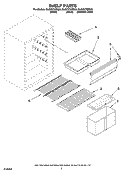 SHELF PARTS Diagram and Parts List for EL05CCXRB00  Whirlpool Refrigerator
