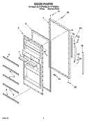 DOOR PARTS Diagram and Parts List for EL7ATRRMS05  Whirlpool Refrigerator
