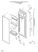 REFRIGERATOR DOOR Diagram and Parts List for KSRS22QFBL00  KitchenAid Refrigerator