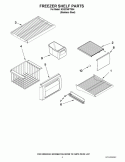 FREEZER SHELF PARTS Diagram and Parts List for KSSC36FTS04  KitchenAid Refrigerator