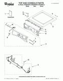 TOP AND CONSOLE PARTS Diagram and Parts List for WGD95HEXW1  Whirlpool Dryer