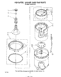 AGITATOR, BASKET AND TUB Diagram and Parts List for LA5500XPW2  Whirlpool Washer