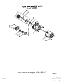 PUMP AND MOTOR Diagram and Parts List for DU8000XX0  Whirlpool Dishwasher