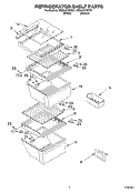 REFRIGERATOR SHELF Diagram and Parts List for CS25AFXKT01  Crosley Refrigerator