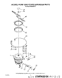 HEATER, PUMP AND LOWER SPRAY ARM Diagram and Parts List for DU9450XT2  Whirlpool Dishwasher