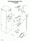 REFRIGERATOR LINER PARTS Diagram and Parts List for KSSC48QVS01  KitchenAid Refrigerator