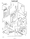 CABINET Diagram and Parts List for LG4931XSW0  Whirlpool Dryer