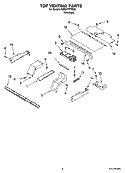 TOP VENTING PARTS, OPTIONAL PARTS Diagram and Parts List for GBS277PRS02  Whirlpool Wall Oven