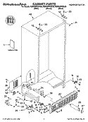 CABINET PARTS Diagram and Parts List for KSBS25FKBT00  KitchenAid Refrigerator