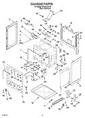 CHASSIS PARTS Diagram and Parts List for GR465LXLS0  Whirlpool Range