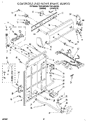 CONTROLS AND REAR PANEL Diagram and Parts List for TAWL650BW0  Estate Washer