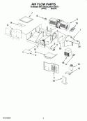 AIR FLOW PARTS Diagram and Parts List for MH1170XST4  Whirlpool Microwave