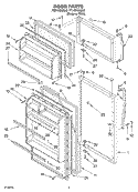 DOOR PARTS Diagram and Parts List for TT14DKXKQ02  Estate Refrigerator