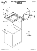 TOP AND CABINET PARTS Diagram and Parts List for 7MWT73500SQ0  Whirlpool Washer