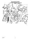 SECTION Diagram and Parts List for LEV5644AW0  Whirlpool Dryer