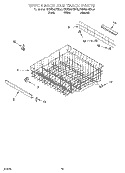 UPPER RACK AND TRACK Diagram and Parts List for KUDR24SEBL5  KitchenAid Dishwasher