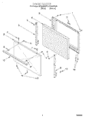 DOOR, LIT/OPTIONAL Diagram and Parts List for SF3020EGW1  Whirlpool Range
