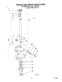 BRAKE AND DRIVE TUBE Diagram and Parts List for LTG5243DT3  Whirlpool Washer Dryer Combo