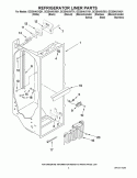 REFRIGERATOR LINER PARTS Diagram and Parts List for GC3SHAXVS01  Whirlpool Refrigerator