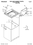 TOP AND CABINET PARTS Diagram and Parts List for TAWX700PQ0  Estate Washer