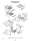 FREEZER SHELF Diagram and Parts List for KSRF36DTX00  KitchenAid Refrigerator