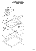 COOKTOP Diagram and Parts List for RS6105XYN6  Whirlpool Range