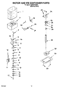 MOTOR AND ICE CONTAINER PARTS Diagram and Parts List for KSSP36QMS02  KitchenAid Refrigerator