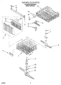 DISHRACK, LIT/OPTIONAL Diagram and Parts List for DU8770XB0  Whirlpool Dishwasher