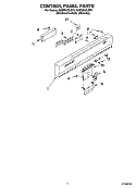 CONTROL PANEL PARTS Diagram and Parts List for KUDS01DLSS1  KitchenAid Dishwasher