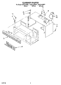 CABINET PARTS Diagram and Parts List for KHMC107EBL1  KitchenAid Microwave