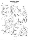 BULKHEAD Diagram and Parts List for RGS7648KQ2  Roper Dryer
