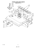 DOOR AND LATCH Diagram and Parts List for 4KUDI220T2  KitchenAid Dishwasher